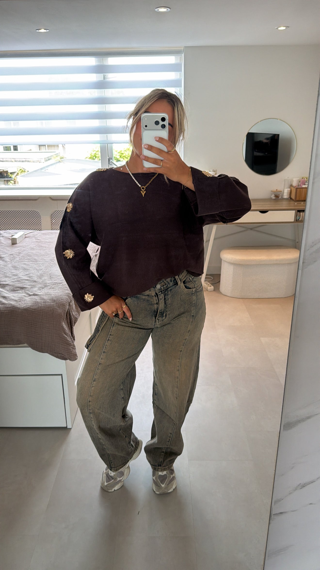 Sienna Barrel Jeans - VINTAGE BLUE