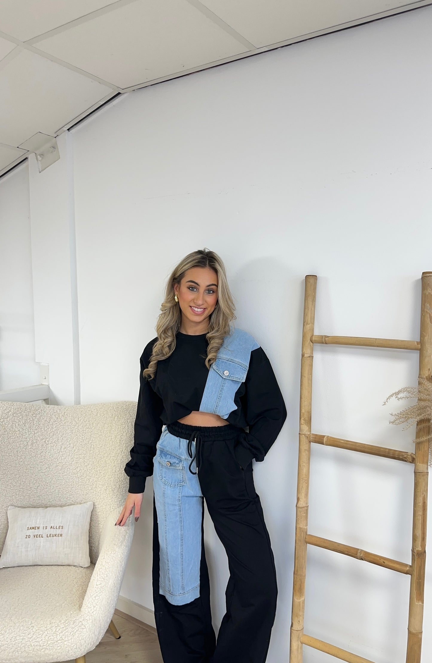 SET FELINE DENIM - ZWART