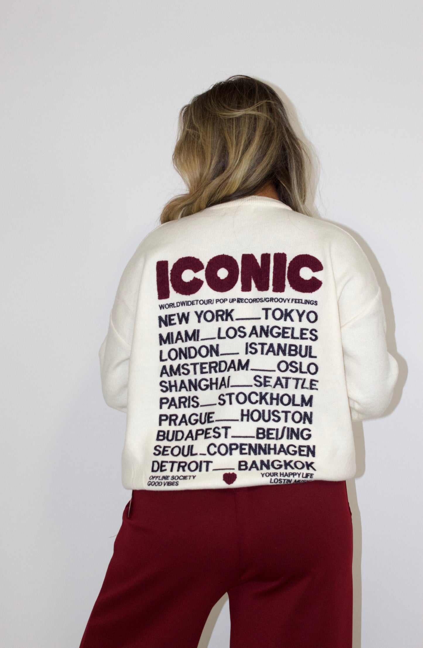 Xavy trui icon bordeaux