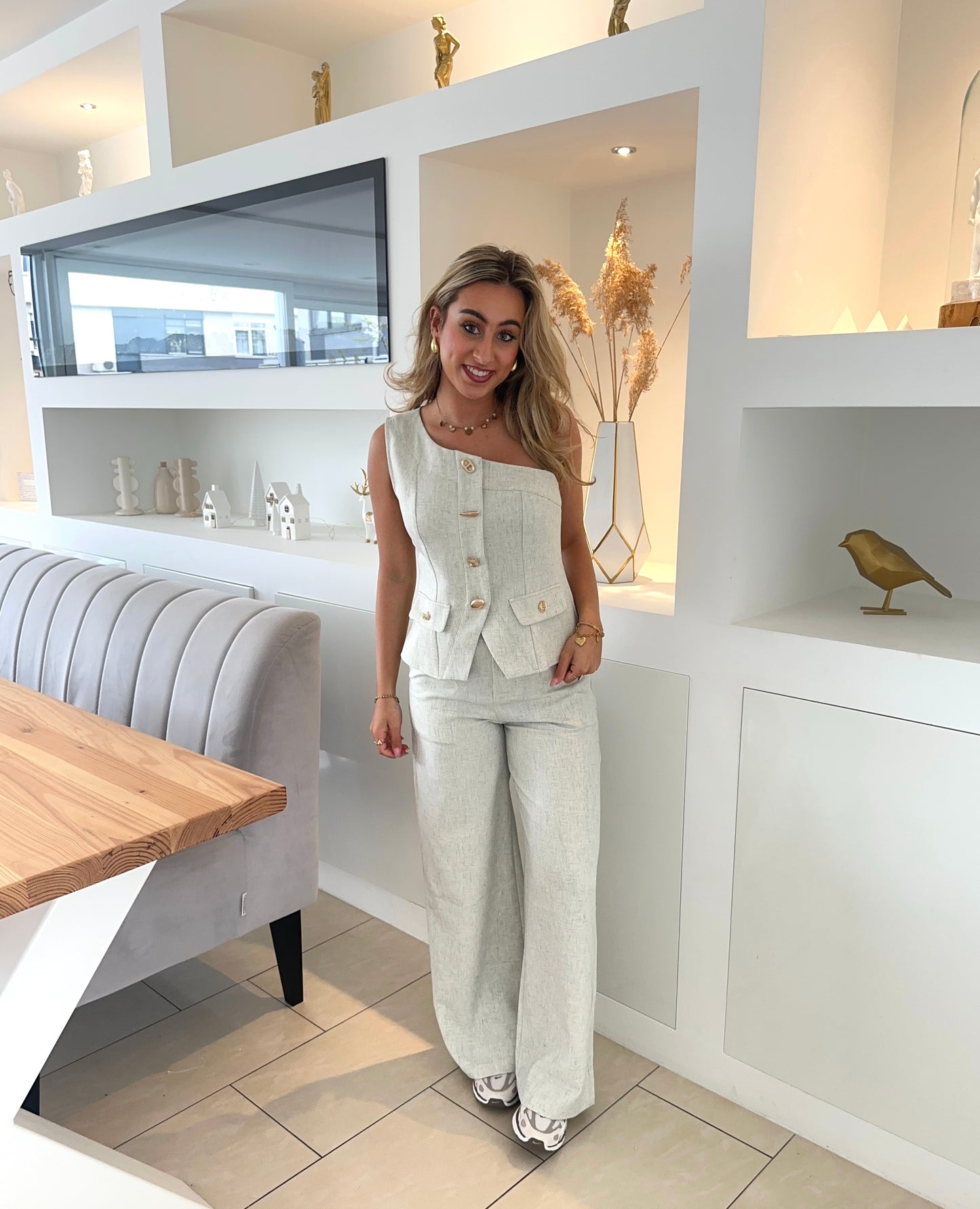 BLAZER SET FAY - BLAUW PRE ORDER