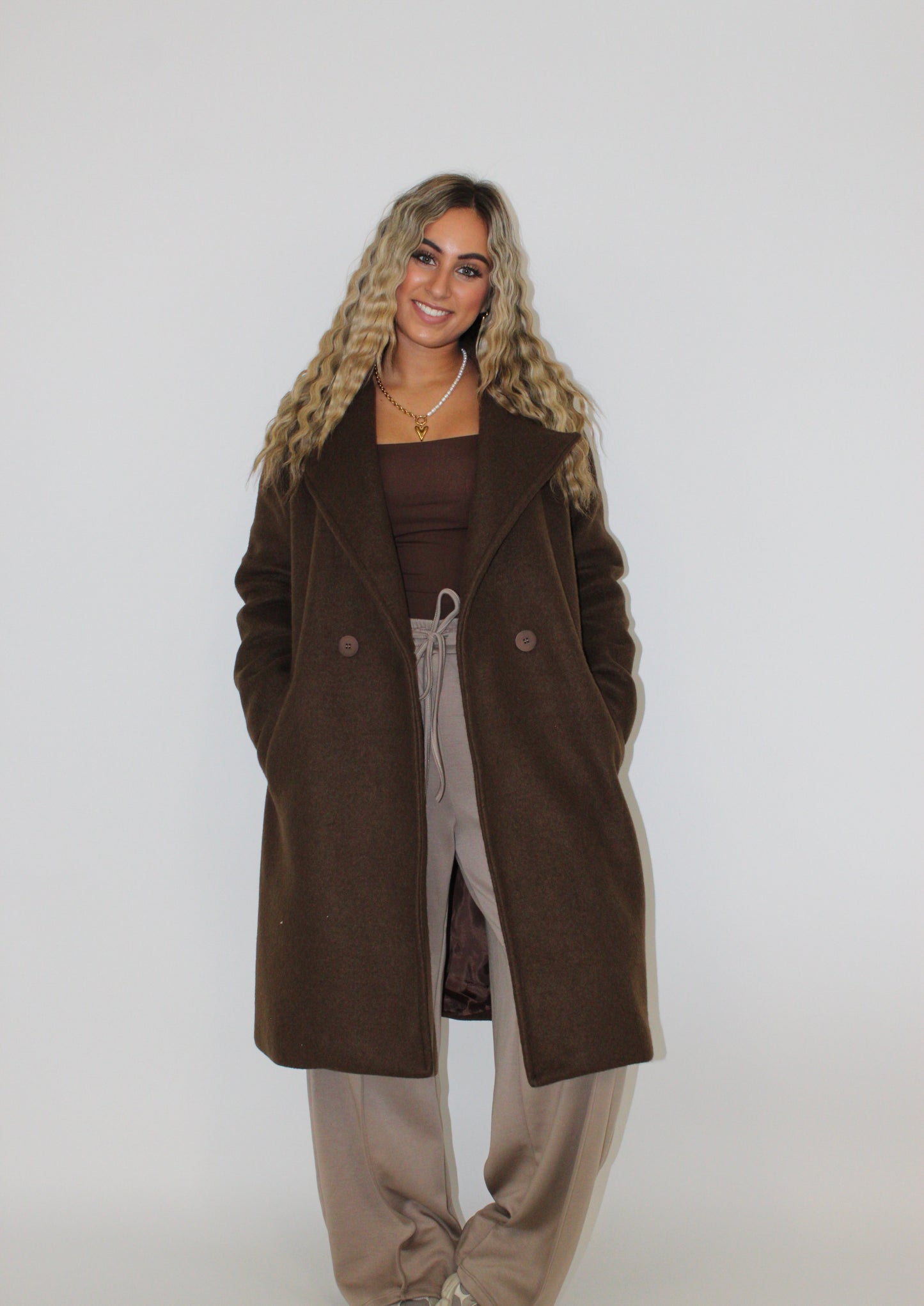 Kaya trench coat bruin