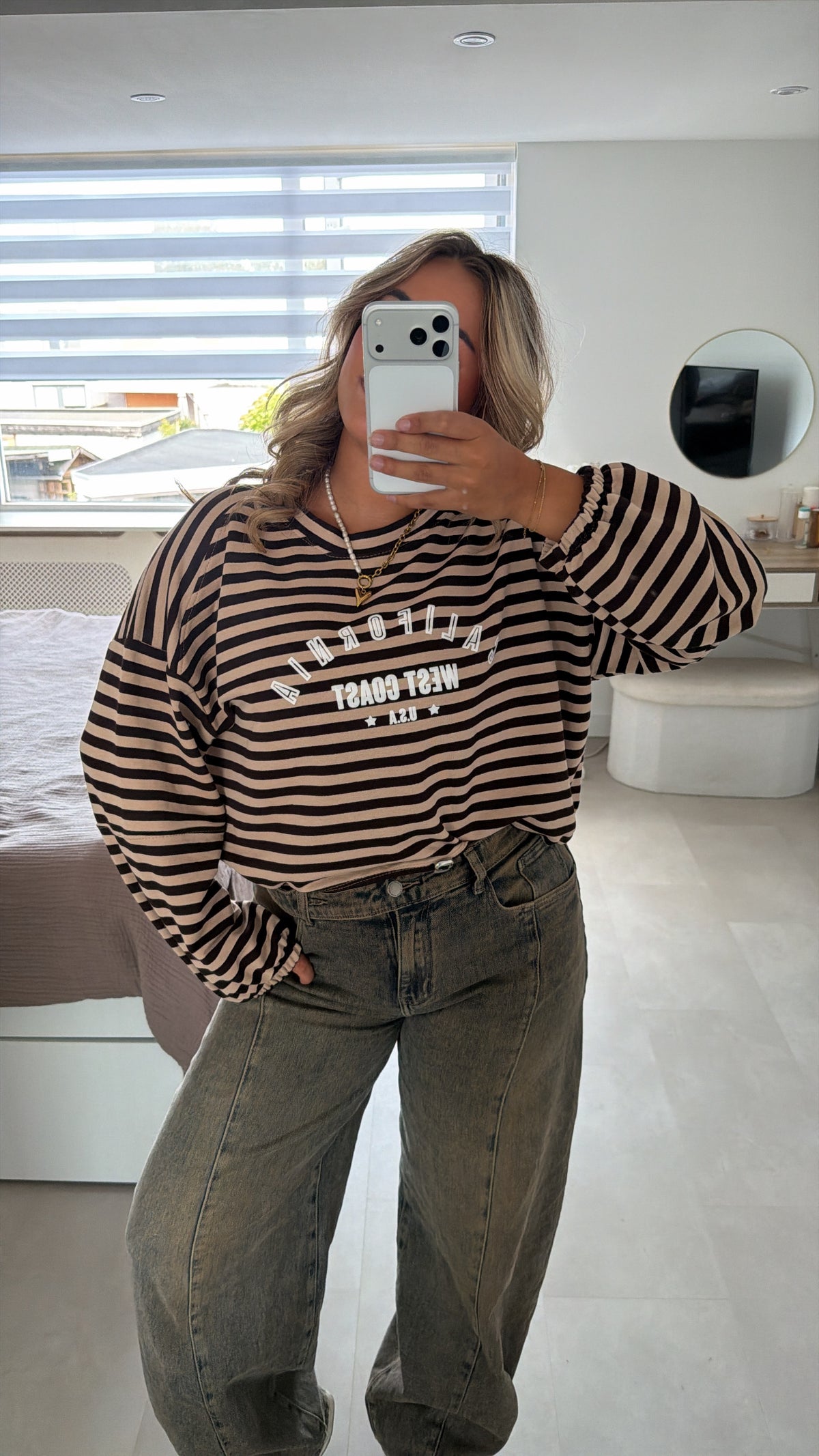 Ruby gestreepte Longsleeve - BROWN