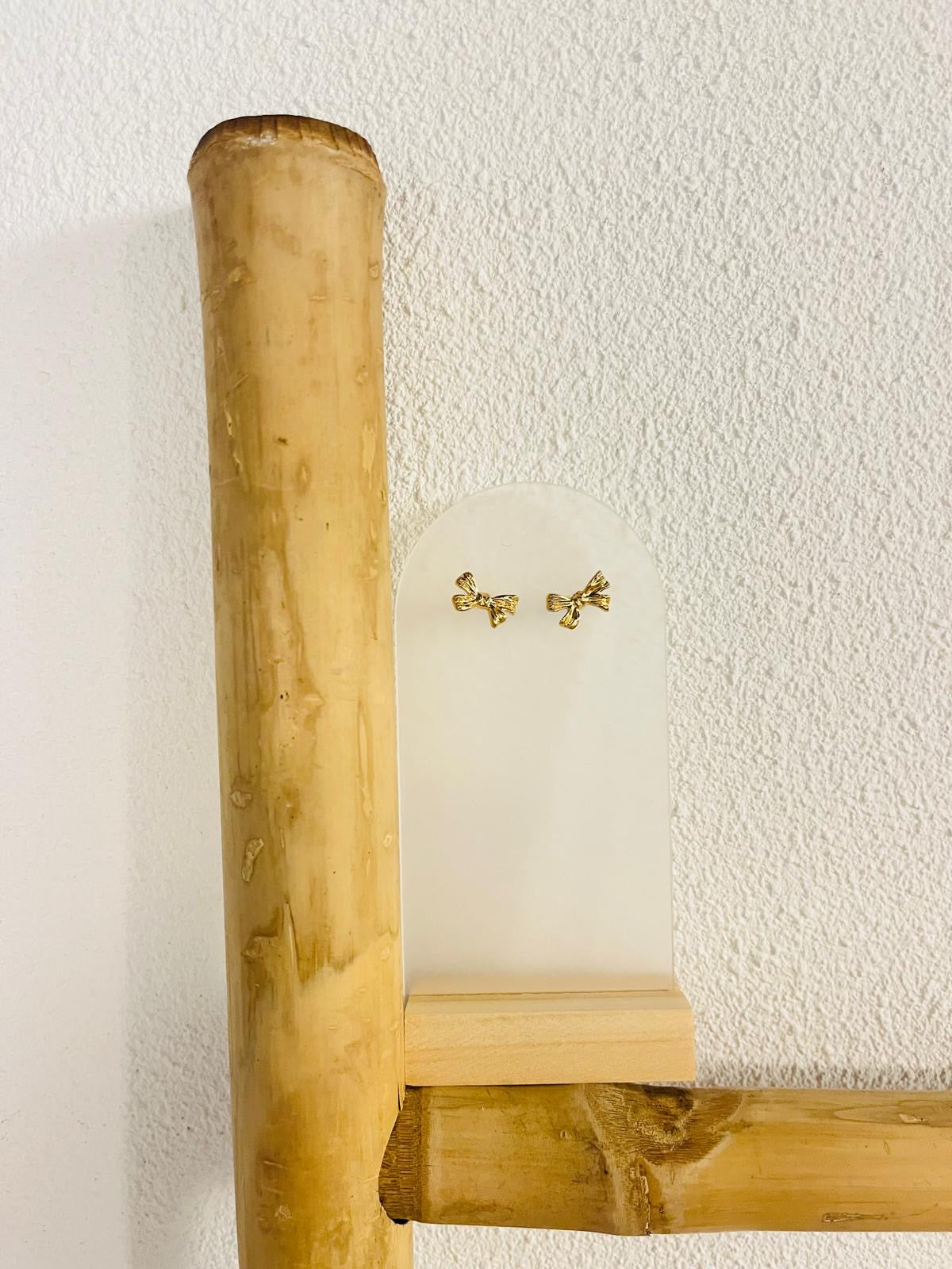 Oorbel mini strikjes goud