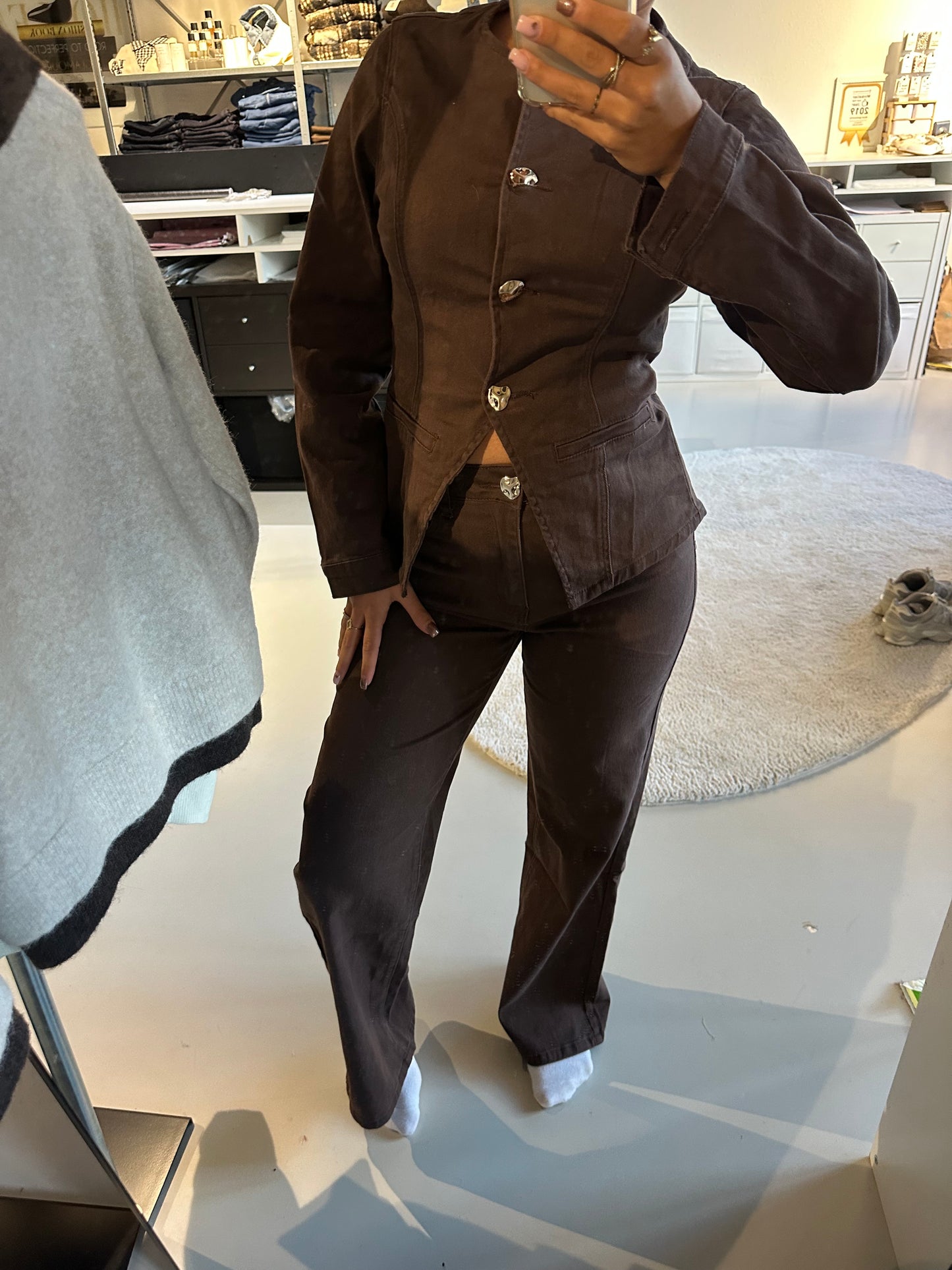 Mae denim pak bruin