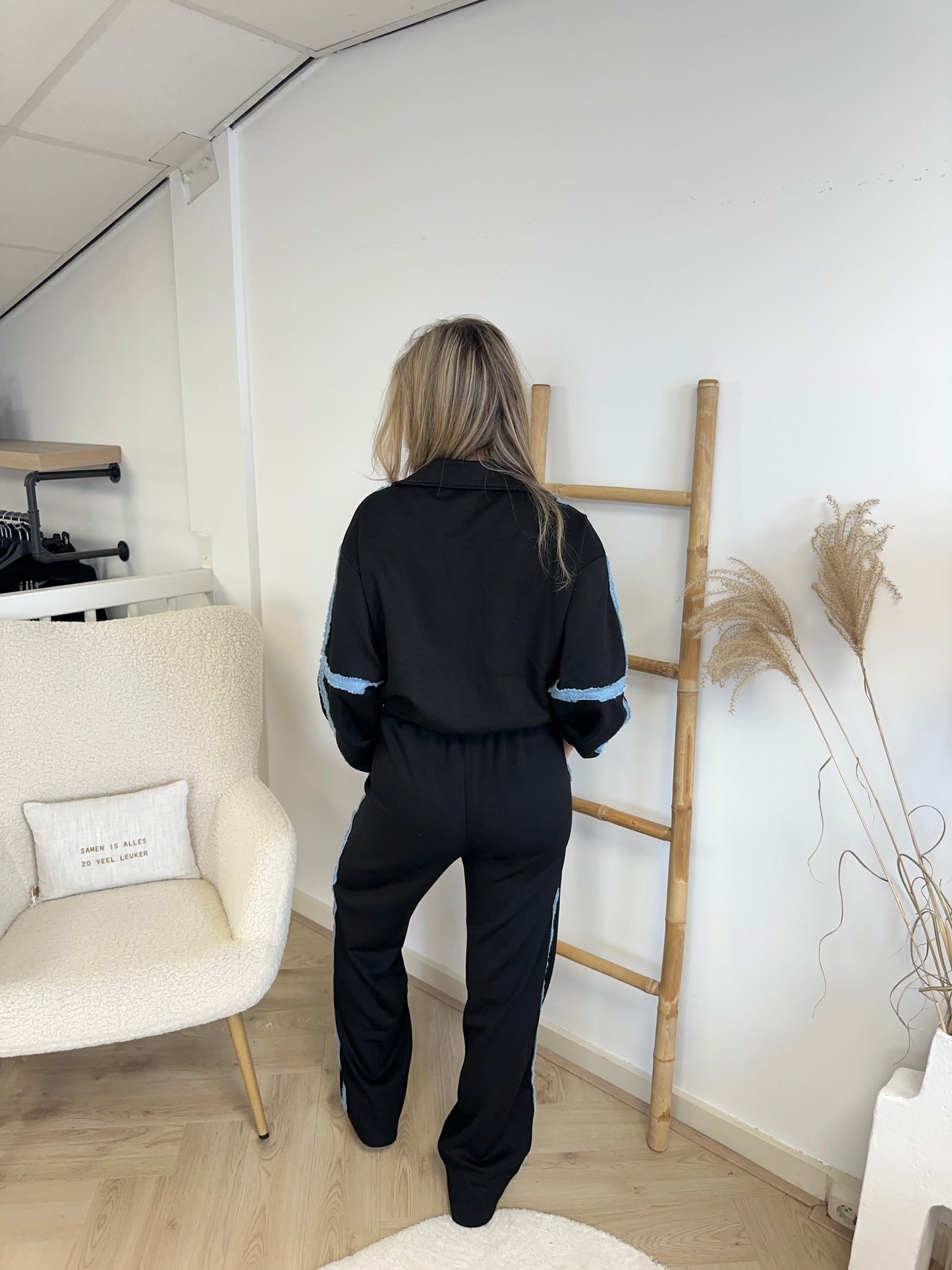 SET JOGGING MAE - DENIM ZWART