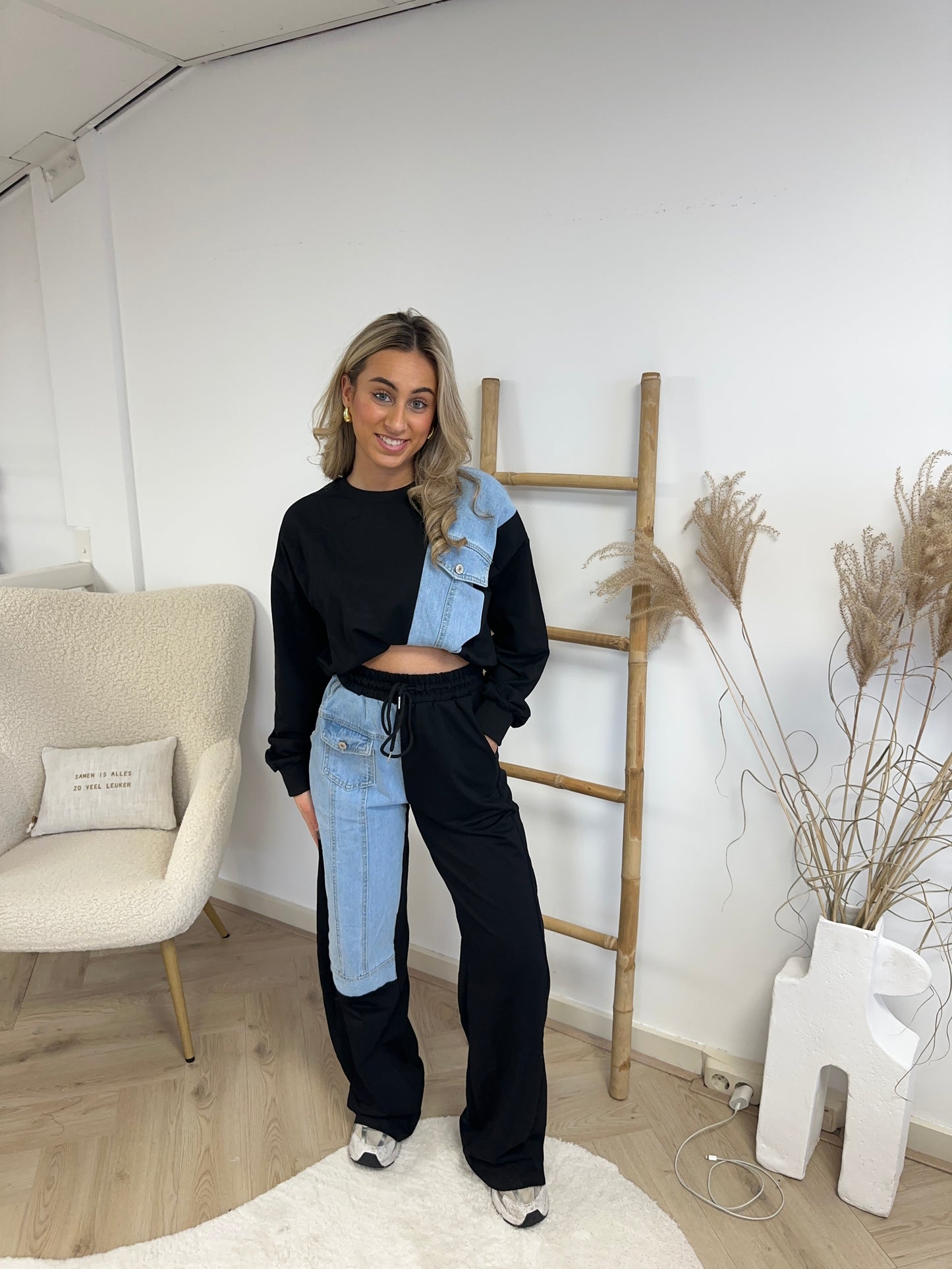 SET FELINE DENIM - ZWART