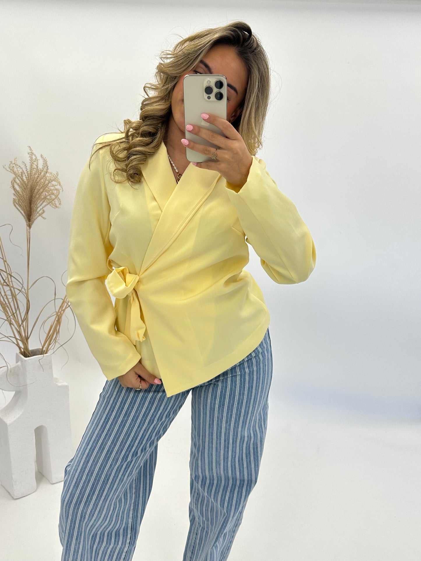 Nora blazer jasje overslag geel