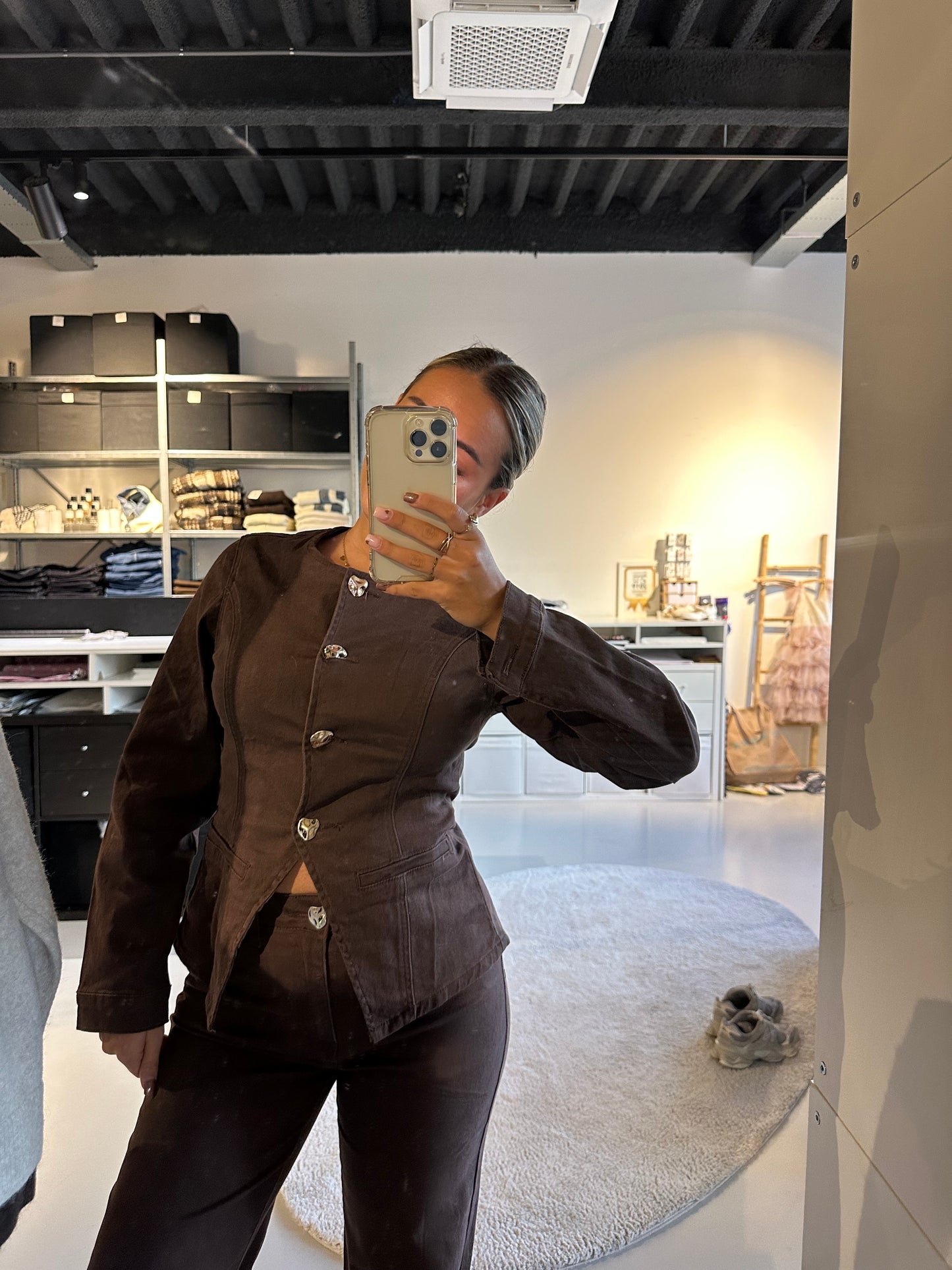 Mae denim pak bruin