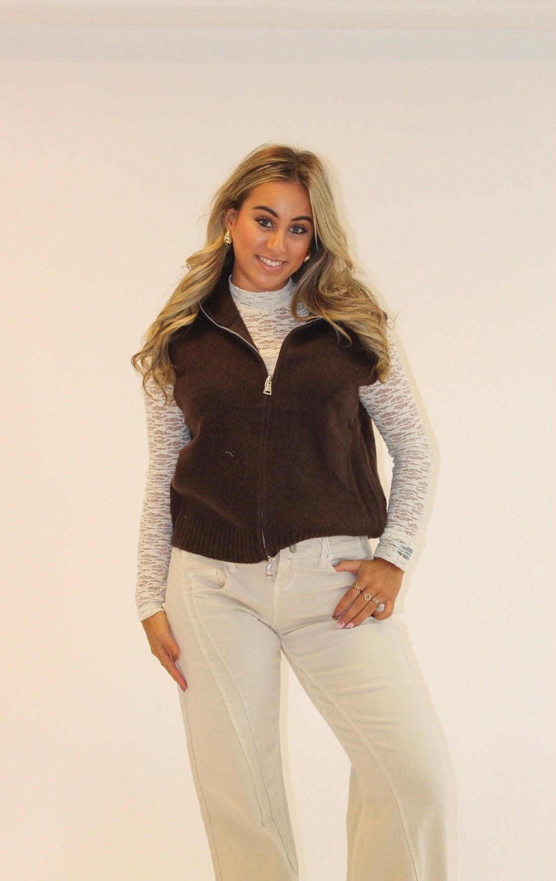 Chloe top kant beige