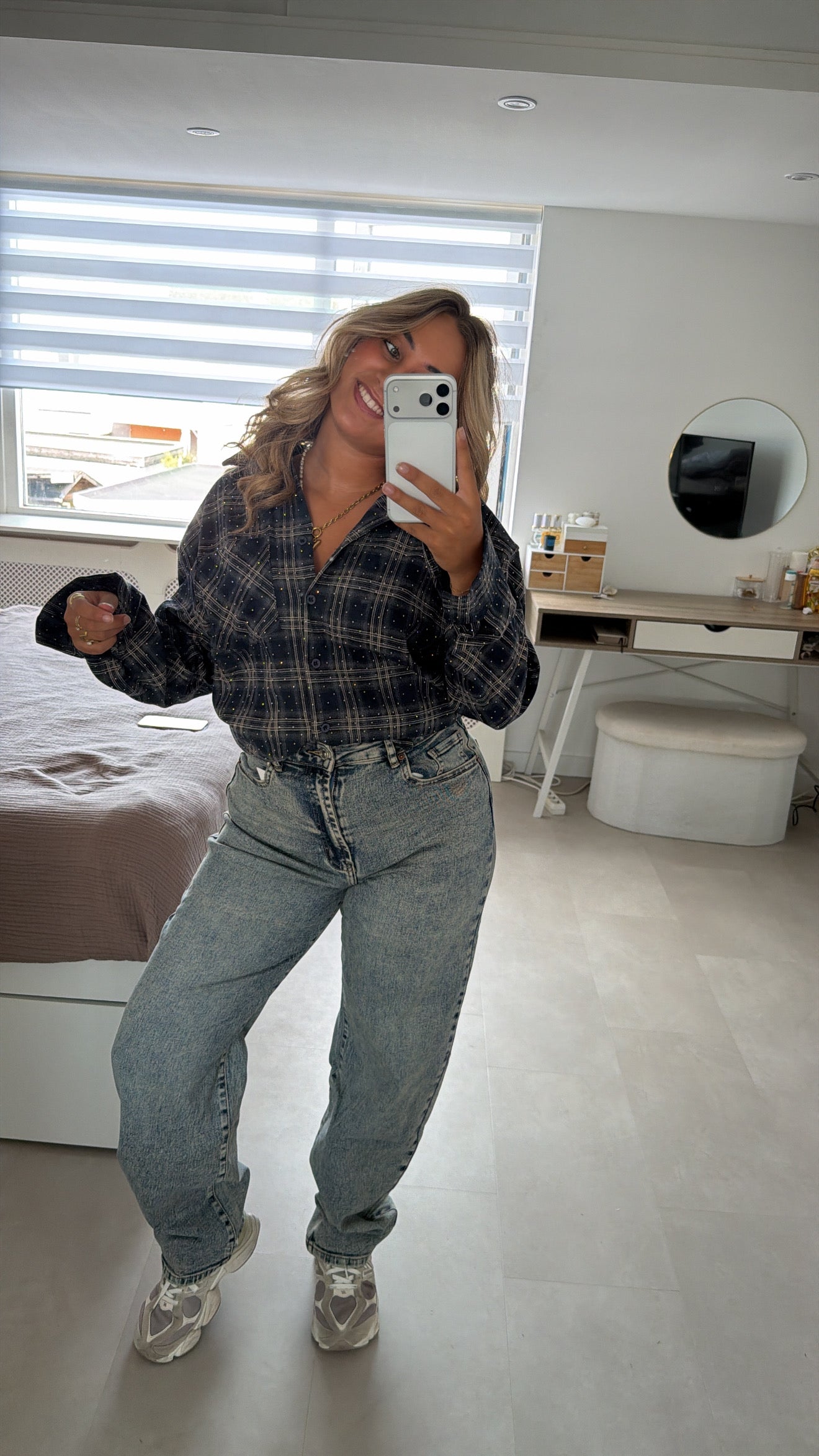 Amber barrel jeans - BLUE