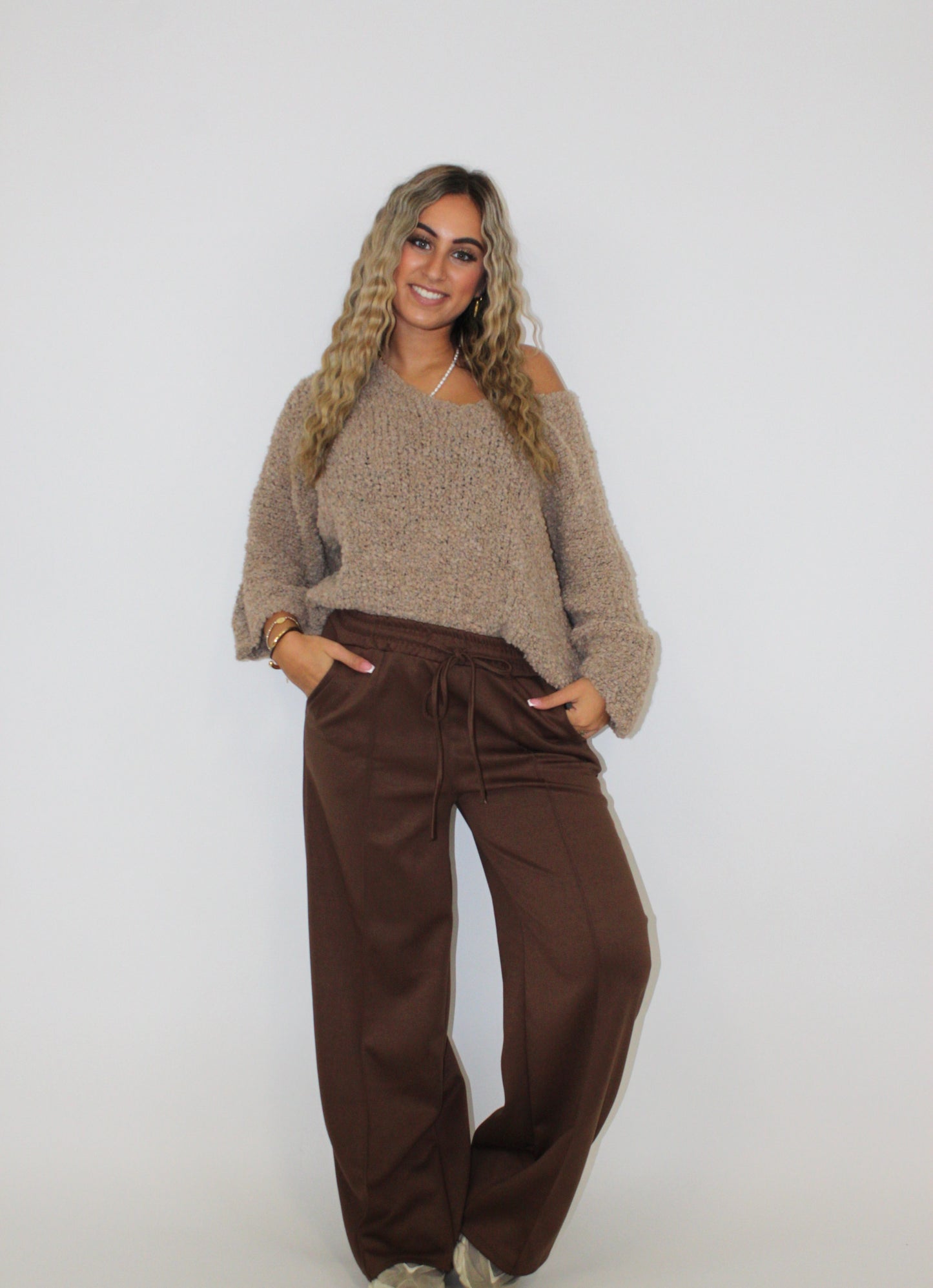 Fien jogger chocolade bruin