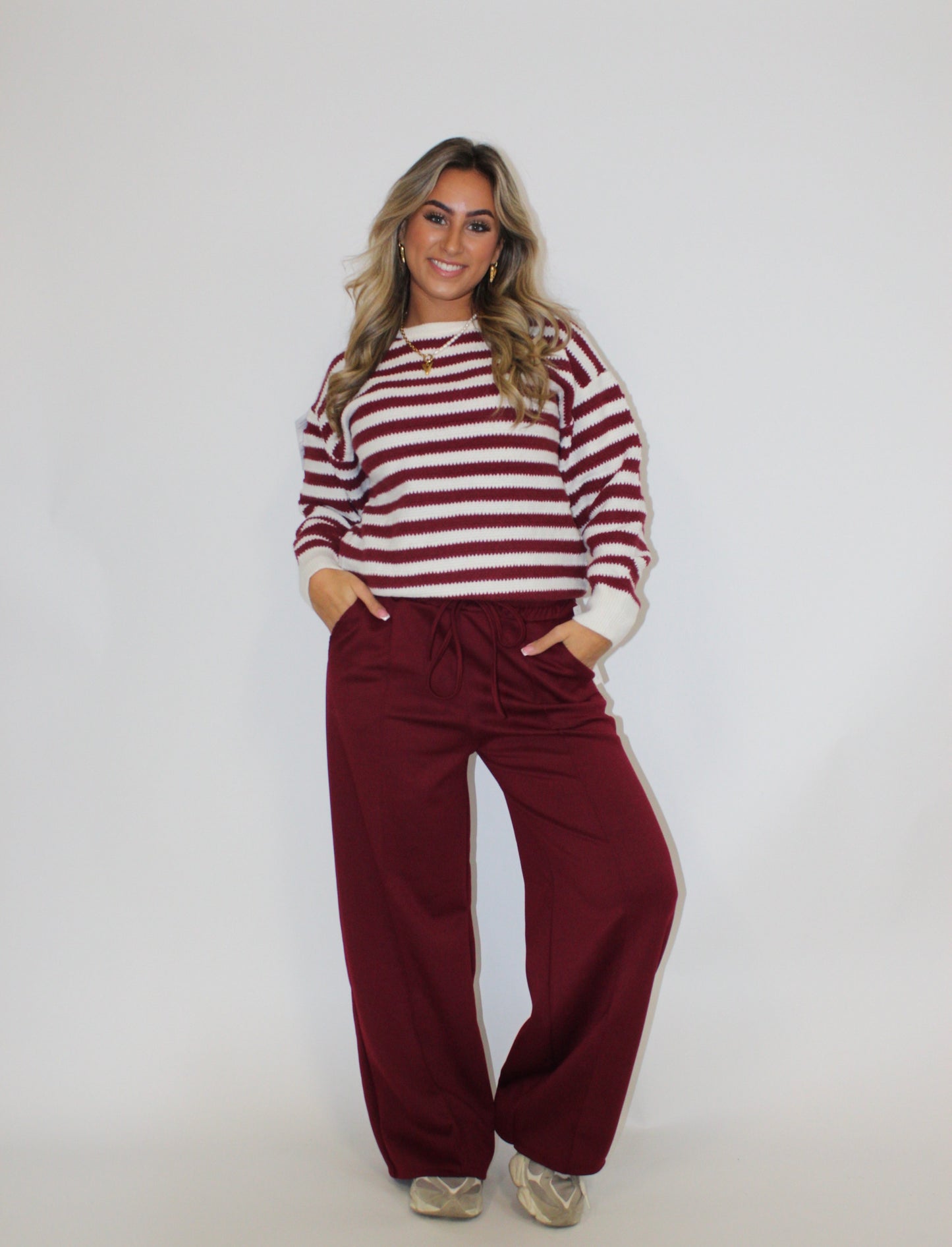 Fien jogger bordeaux rood
