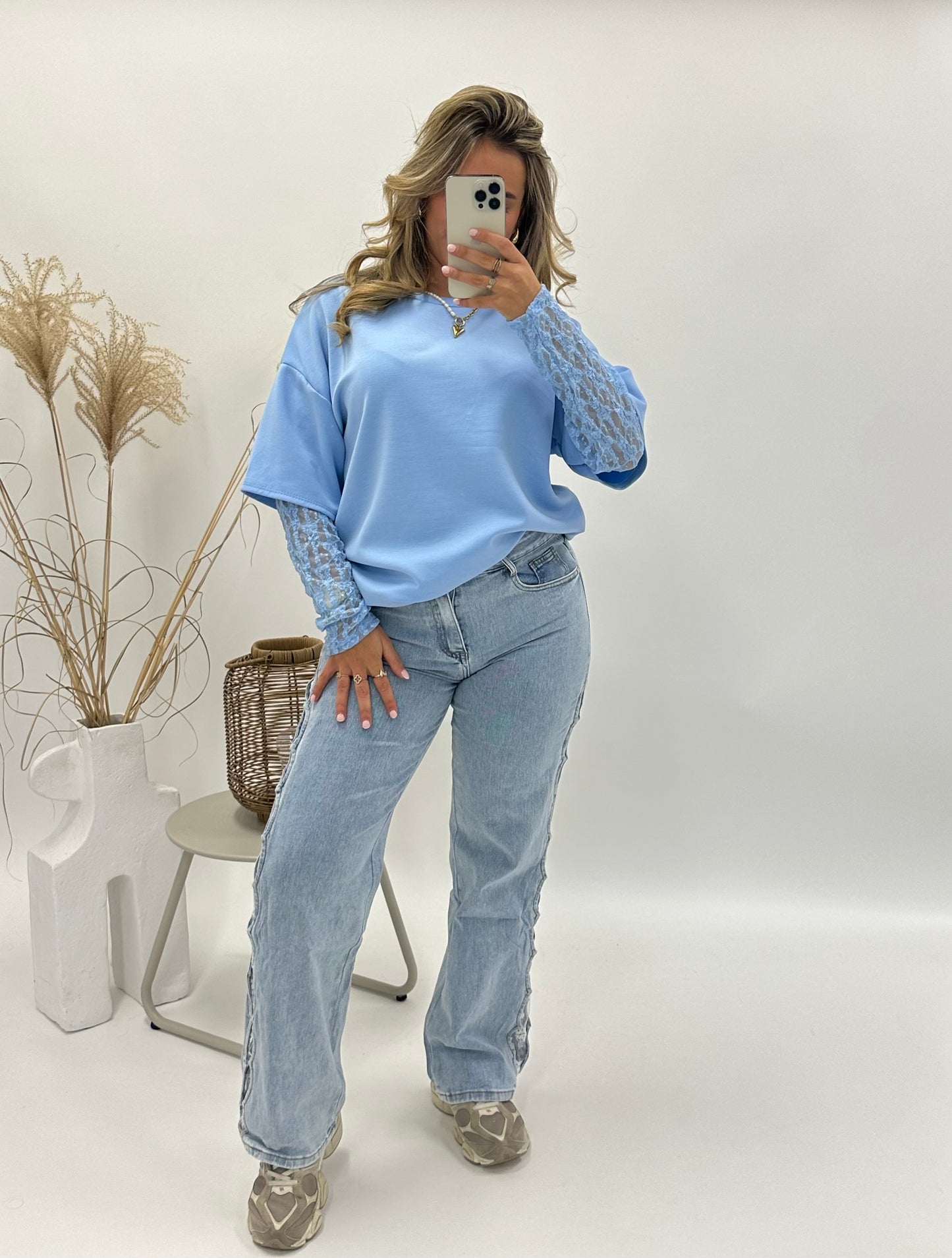 Marit top blauw