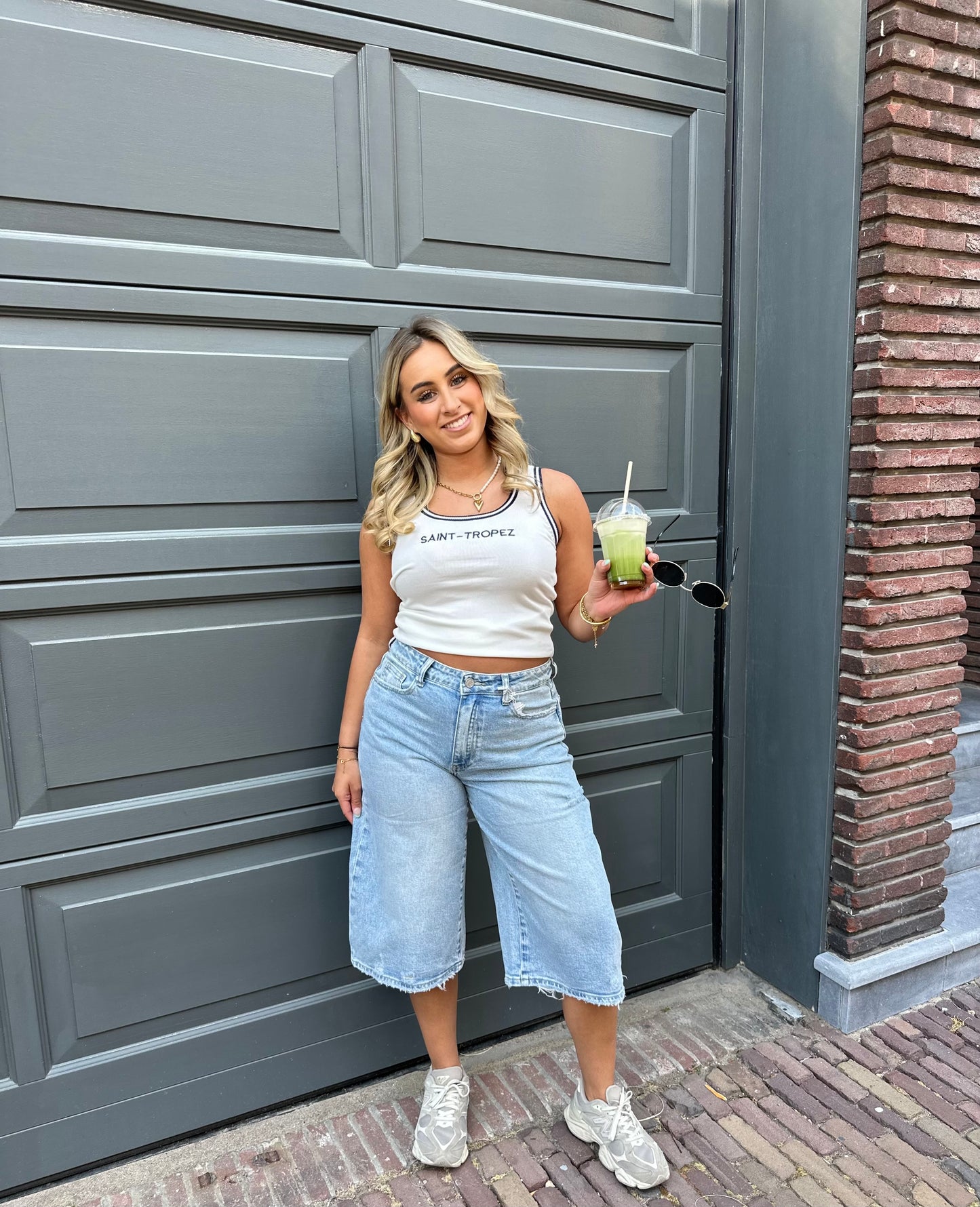 Pien Saint Tropez Knit Top - Navy/White