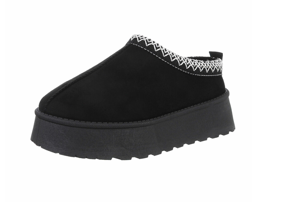INSTAP PANTOFFEL ZWART