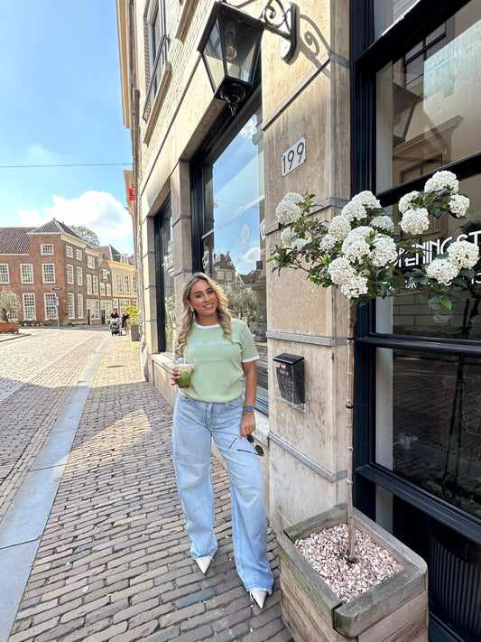 Roos Saint Tropez Knit Top – Green
