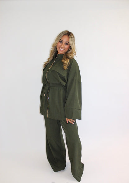 Samantha co ord set leger groen