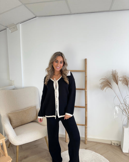 JOGGINGSET STRIK ZWART