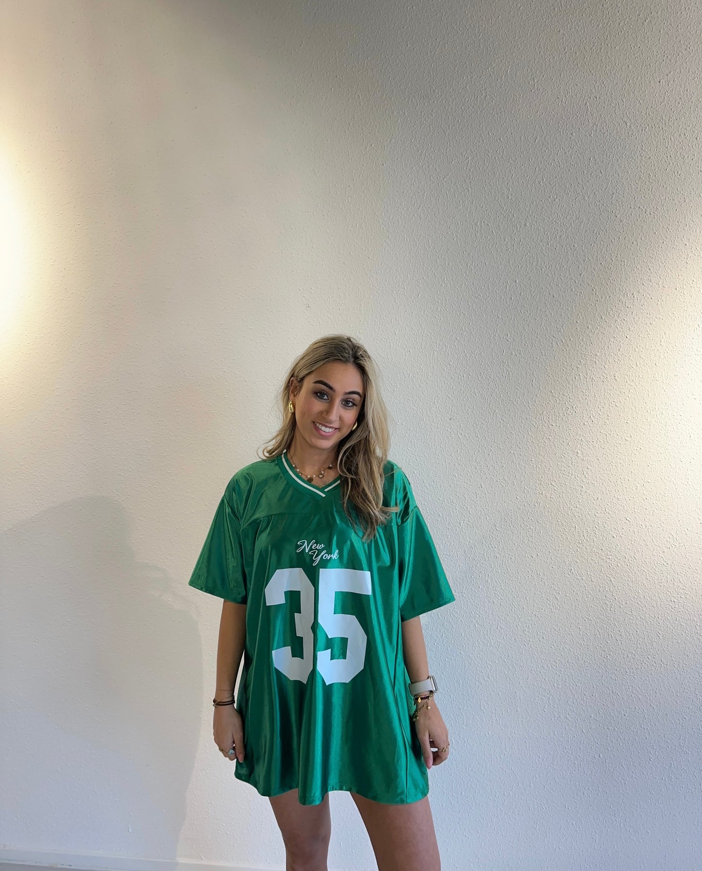 JERSEY SHIRT SATIJN NOVI - GROEN