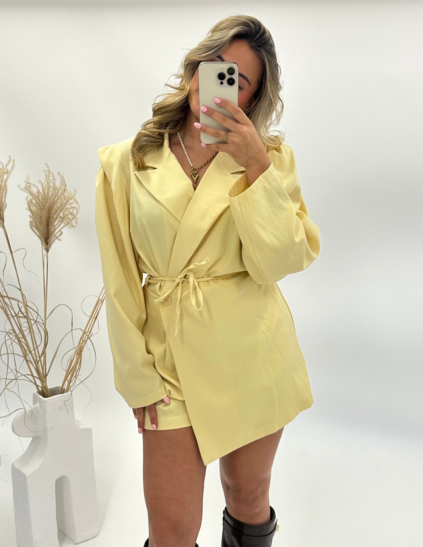 Daisy blazerjurkje geel