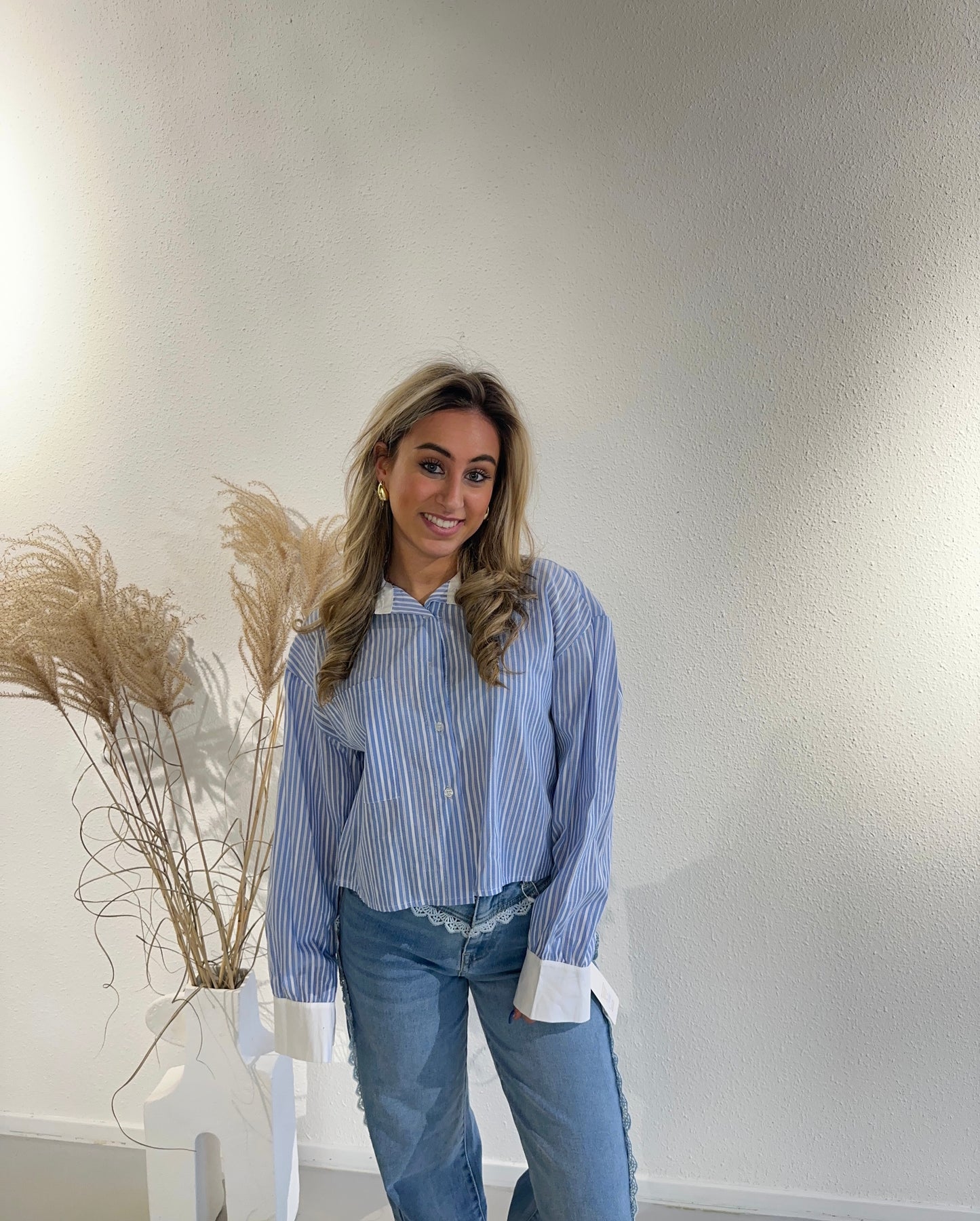 BLOUSE SANNE - BLAUW