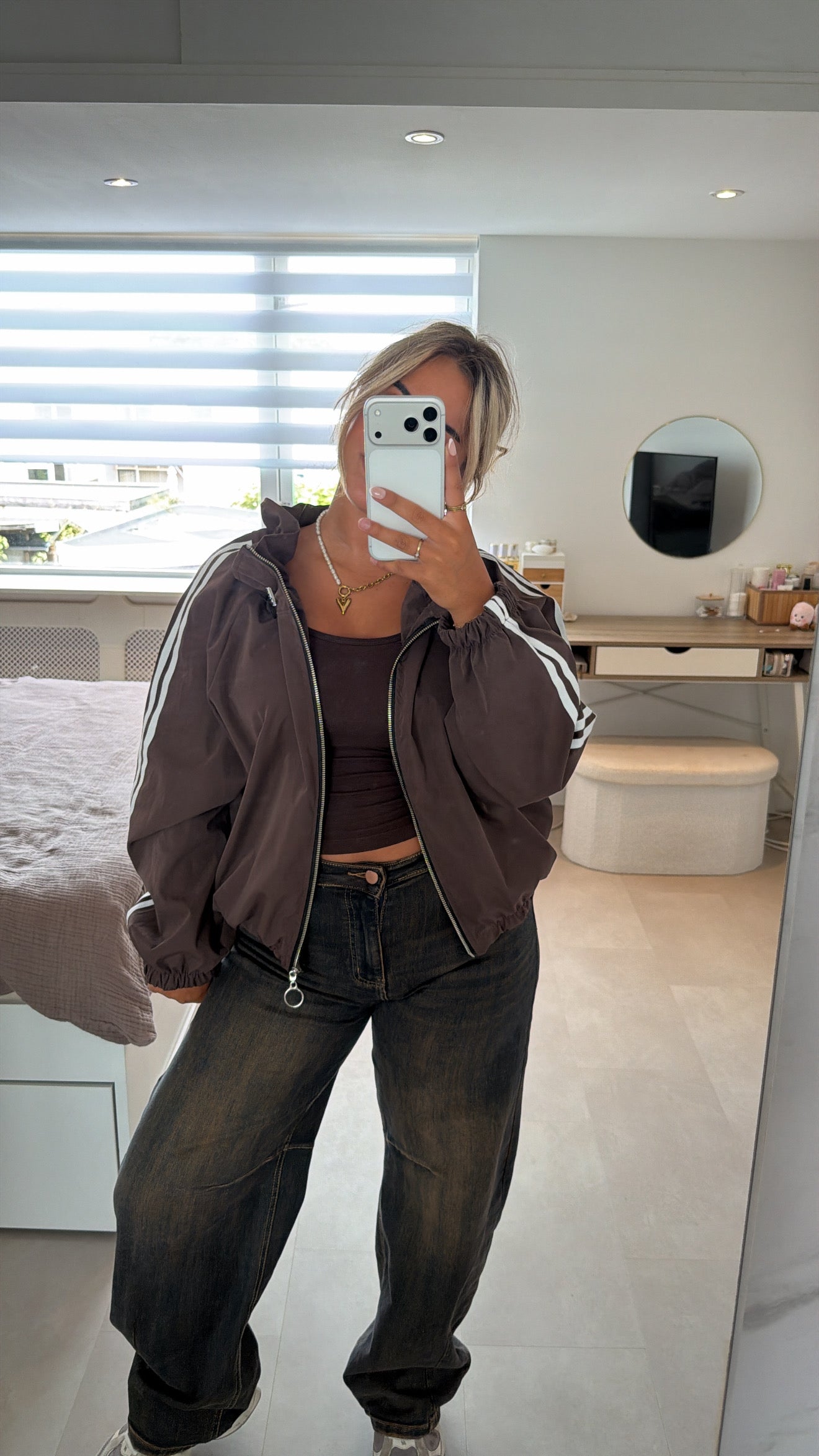 Cindy track jacket - BROWN