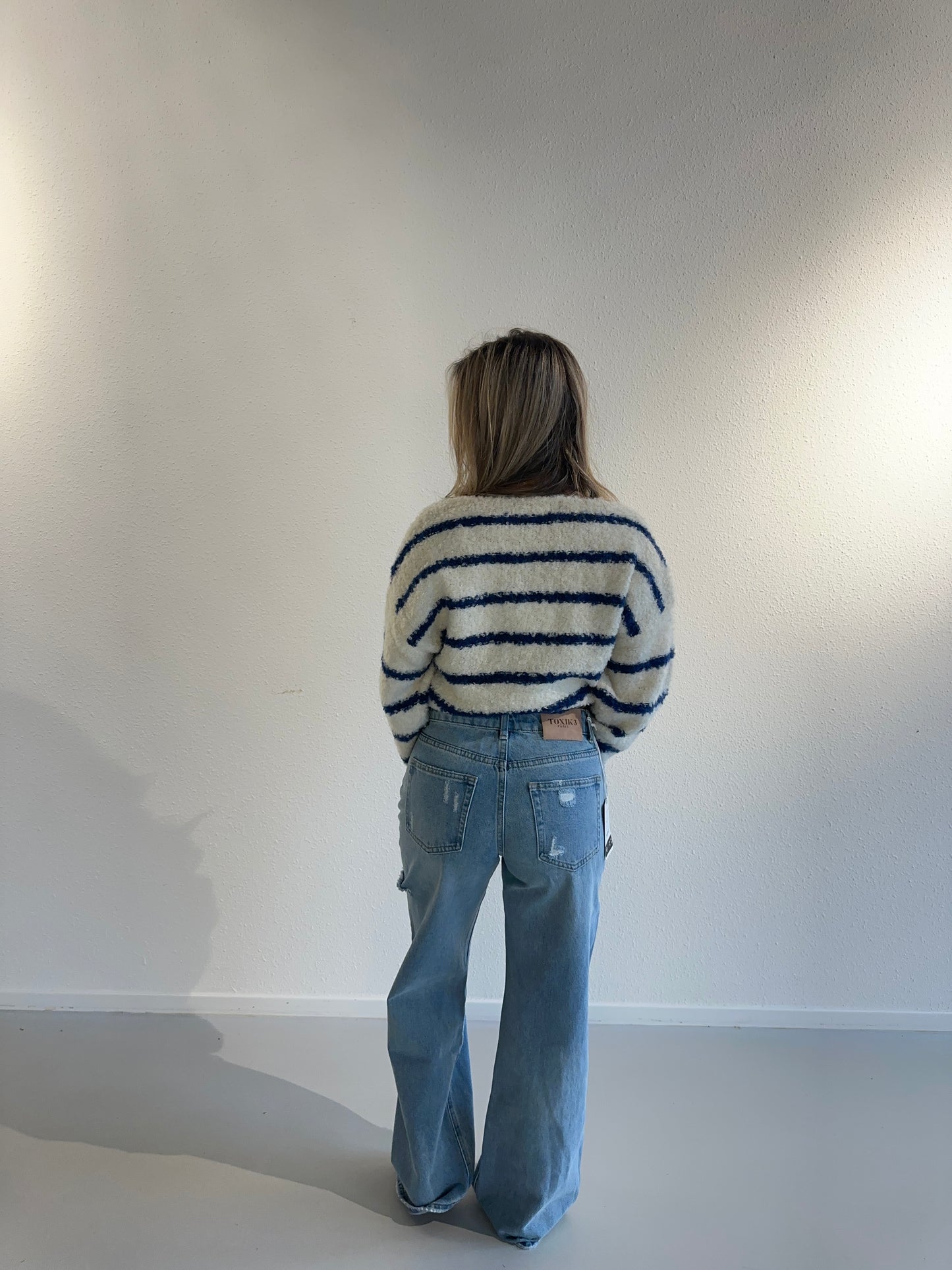 JEANS WIDE LEG EMILY GATEN - SPIJKERBLAUW