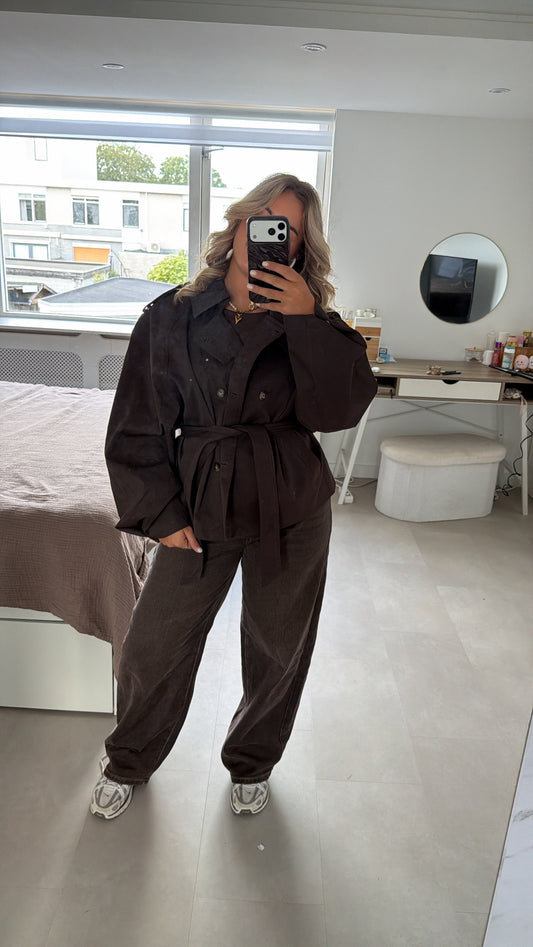 Linde trenchcoat - BROWN