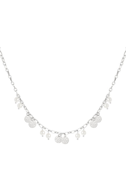 LUCKY PEARLS KETTING - ZILVER