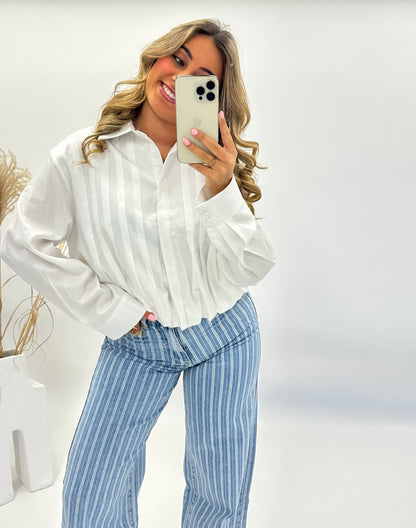 Kim ballon blouse wit