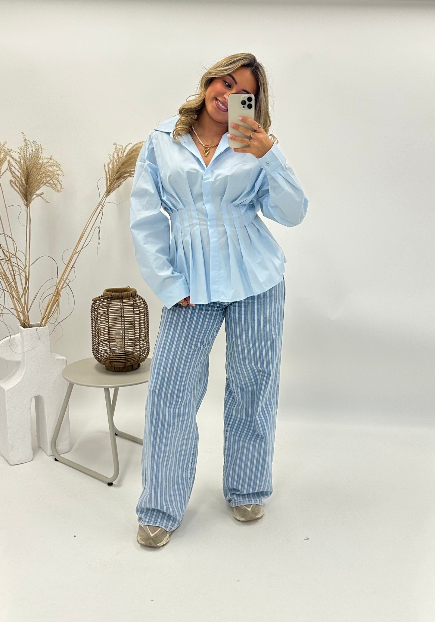 Sara blouse luchtblauw