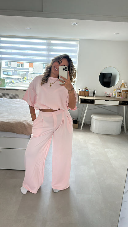 Tara Soft Lounge Set - Baby Pink