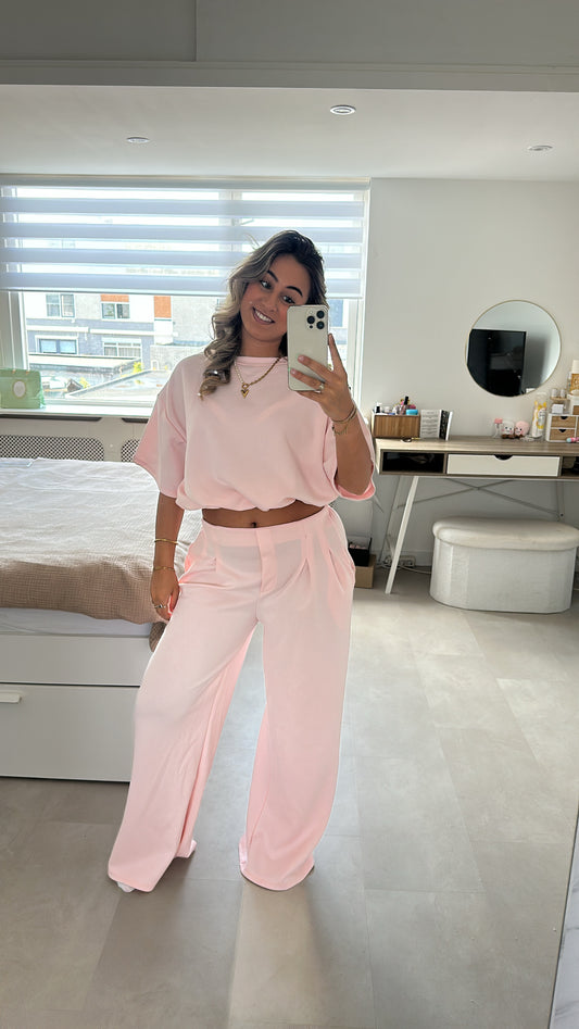 Tara Soft Lounge Set - Baby Pink