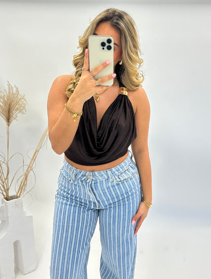 Sara halter top bruin