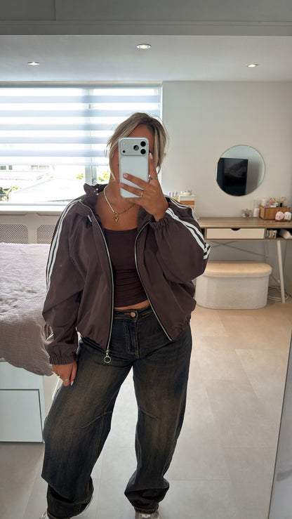 Cindy track jacket - BROWN