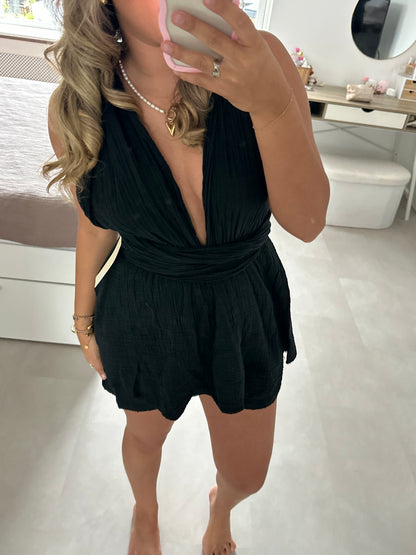 Lizzy jumpsuit jurkje hydrofiel - Black