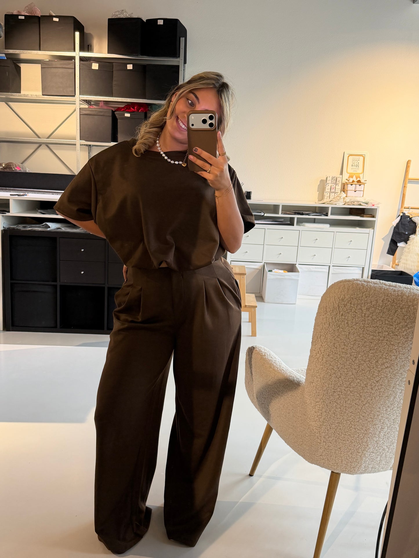 Tara Soft Lounge Set - BROWN