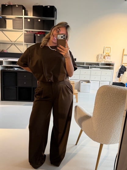 Tara Soft Lounge Set - BROWN
