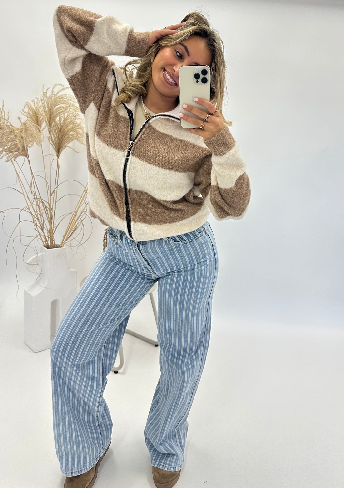 Zola vest beige camel