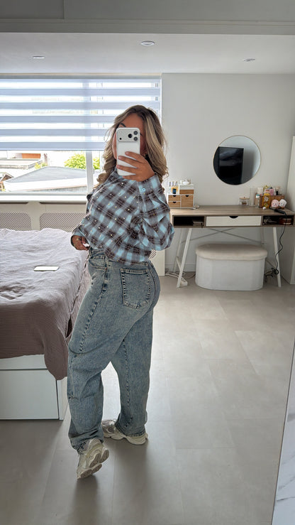 Amber barrel jeans - BLUE