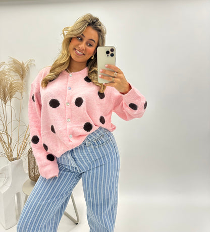 Tara trui polkadot roze