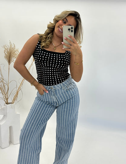 Jola studs body zwart
