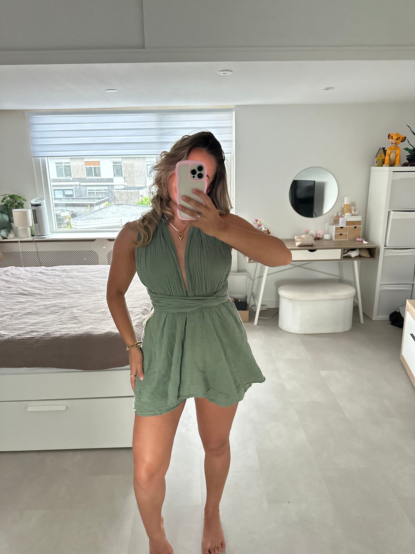 Lizzy jumpsuit jurkje hydrofiel - Green