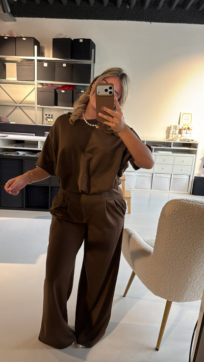 Tara Soft Lounge Set - BROWN