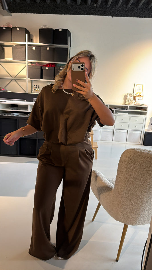 Tara Soft Lounge Set - BROWN