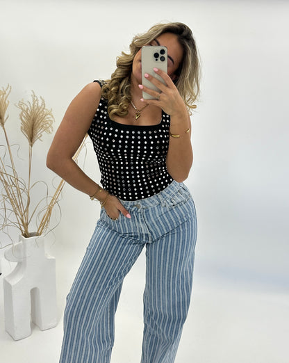 Jola studs body zwart