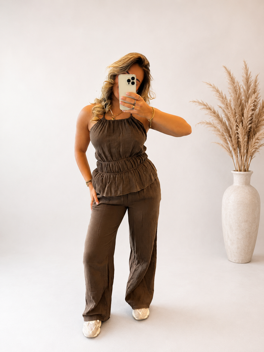 Juna hydrofiel co-ord set - Brown PRE