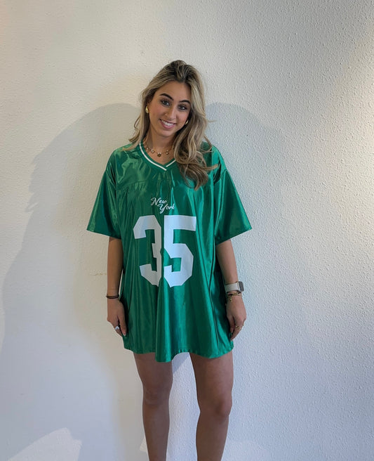 JERSEY SHIRT SATIJN NOVI - GROEN