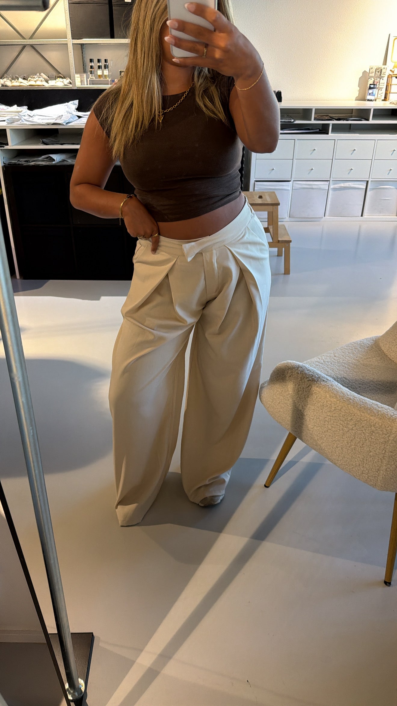 Luna pantalon beige