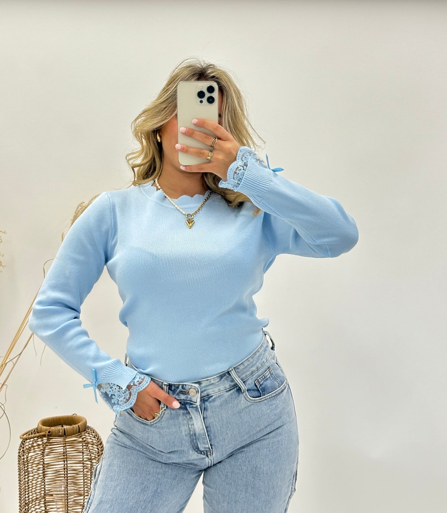 Emma top blauw